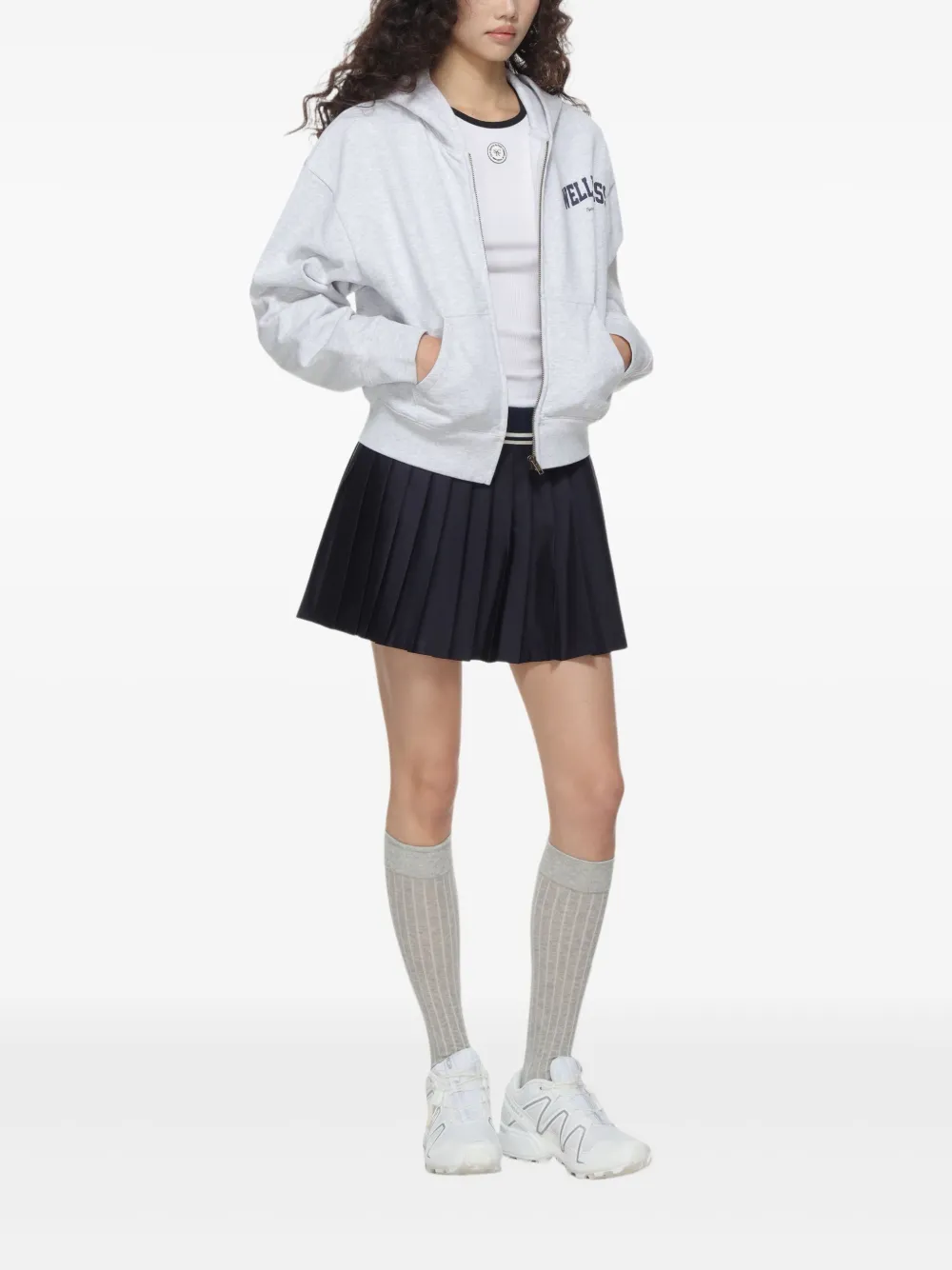 Sporty & Rich Wellness hoodie Grijs
