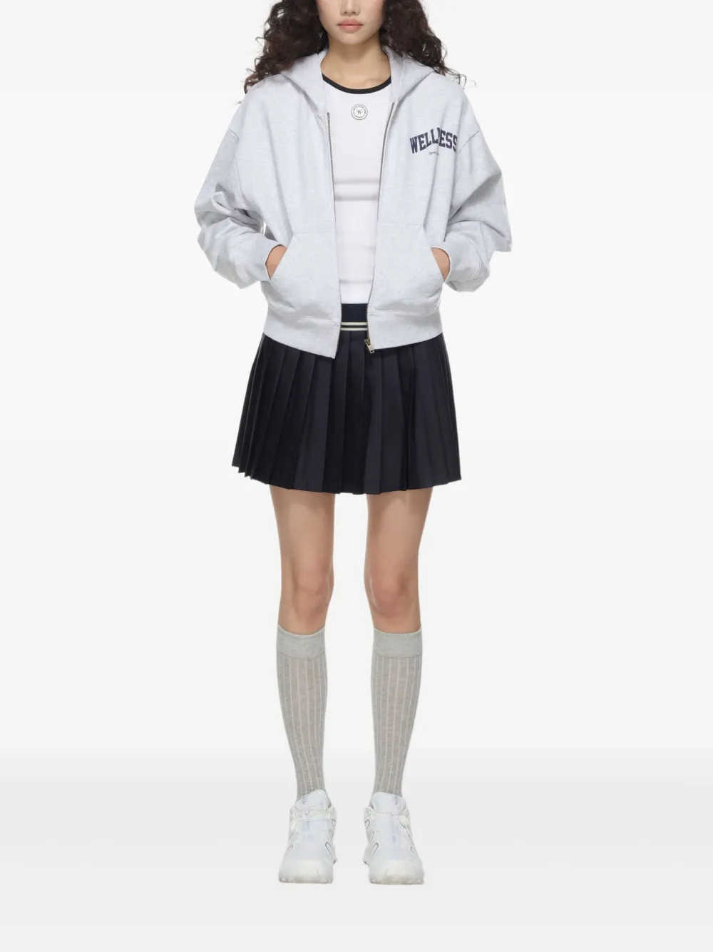Sporty & Rich Wellness hoodie Grijs