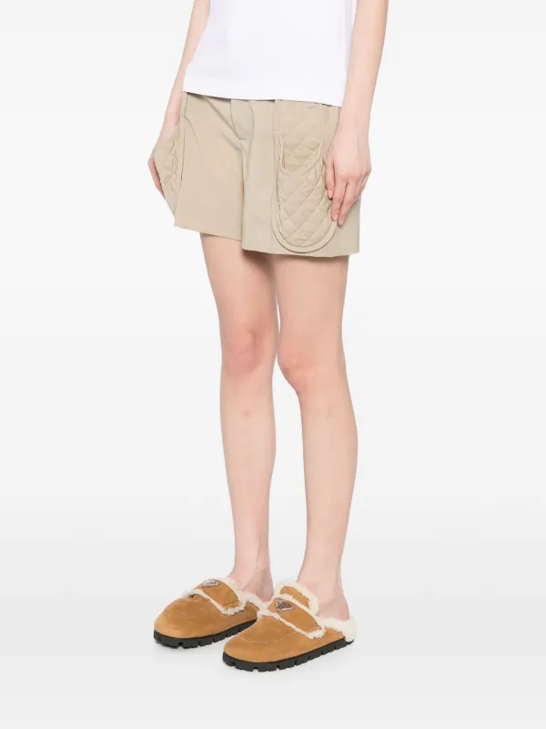 Moschino Wool quilted-pocket Shorts | Neutrals | FARFETCH