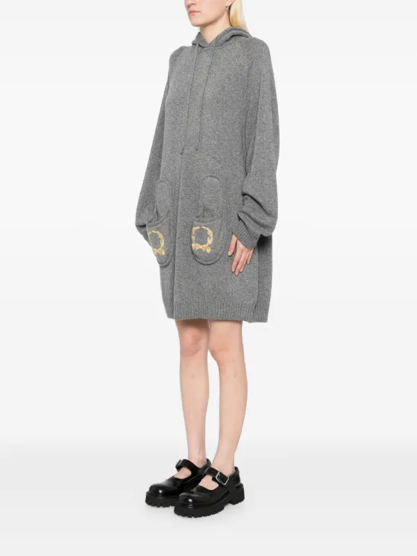 sachin and babi light blue dress Allude Cashmere Hoodie Dress in Mid-Grey main image 0