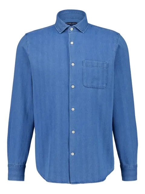 Frescobol Carioca Emilio herringbone denim shirt