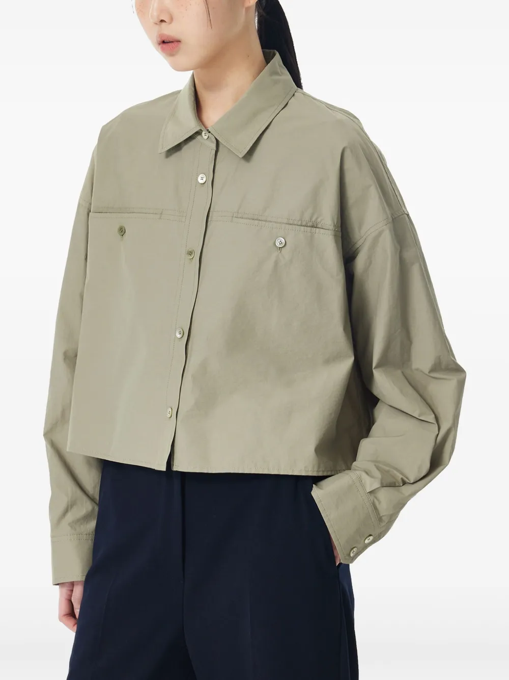 STUDIO TOMBOY Cropped blouse - Beige