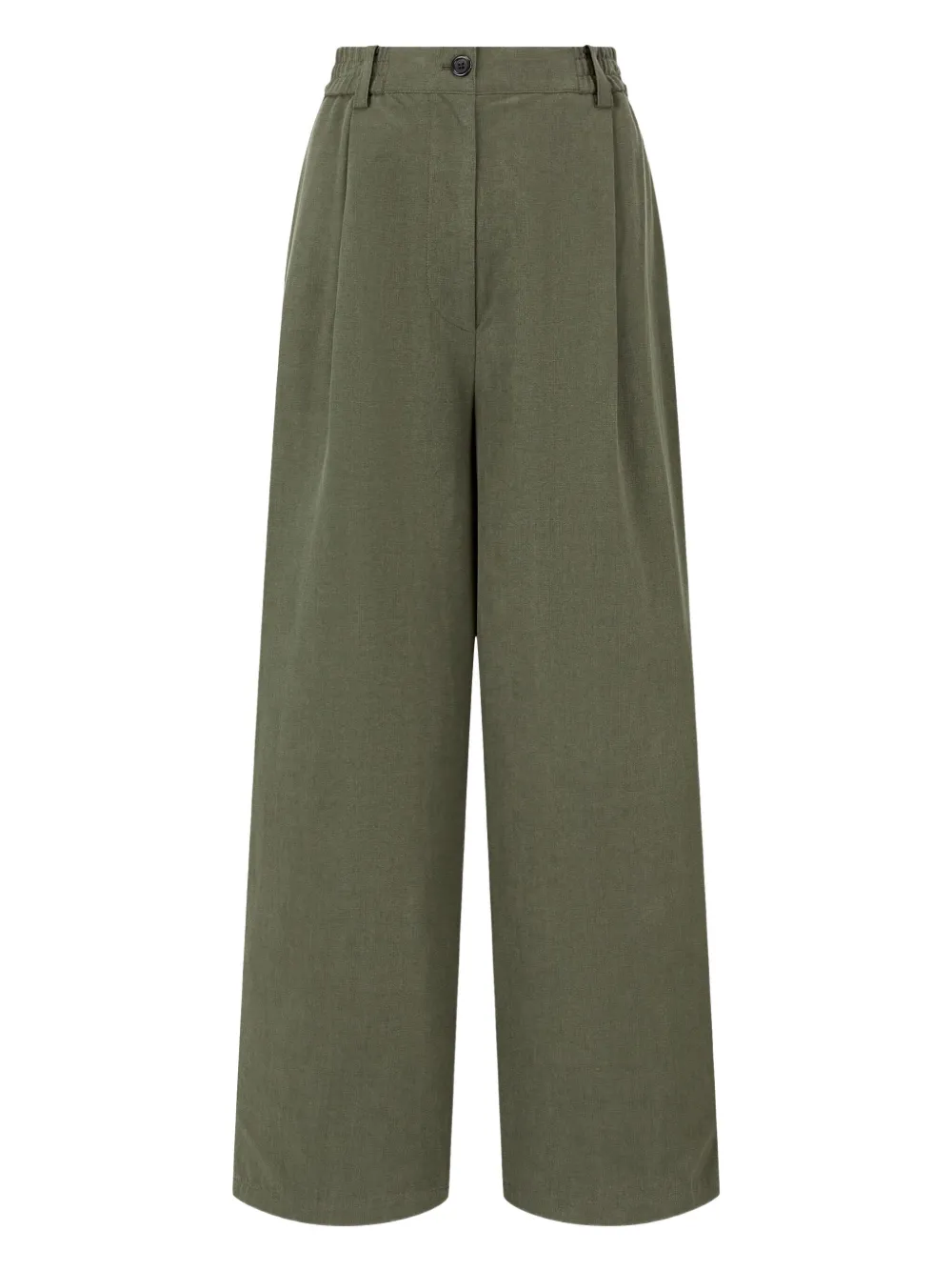 STUDIO TOMBOY dart-detail wide-leg trousers | Green | Image 1