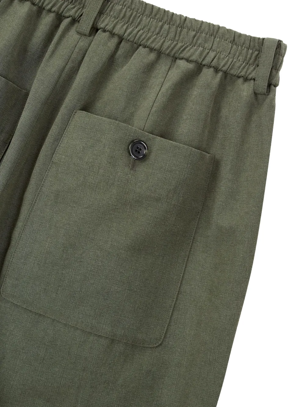 STUDIO TOMBOY Broek met wijde pijpen en dart-detail Groen
