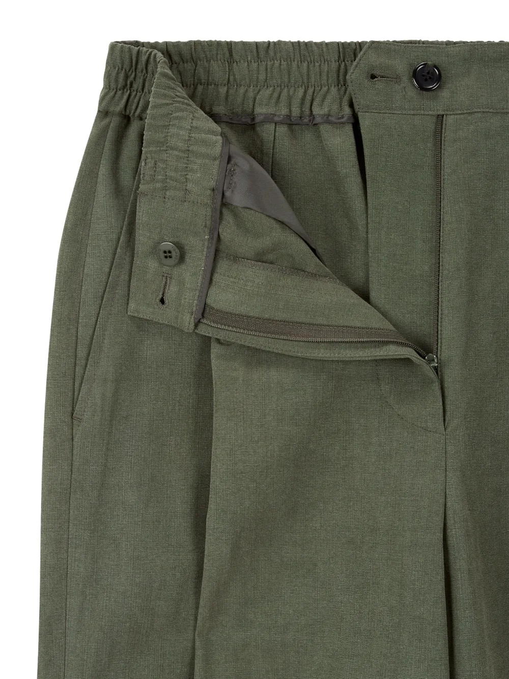 STUDIO TOMBOY Broek met wijde pijpen en dart-detail Groen