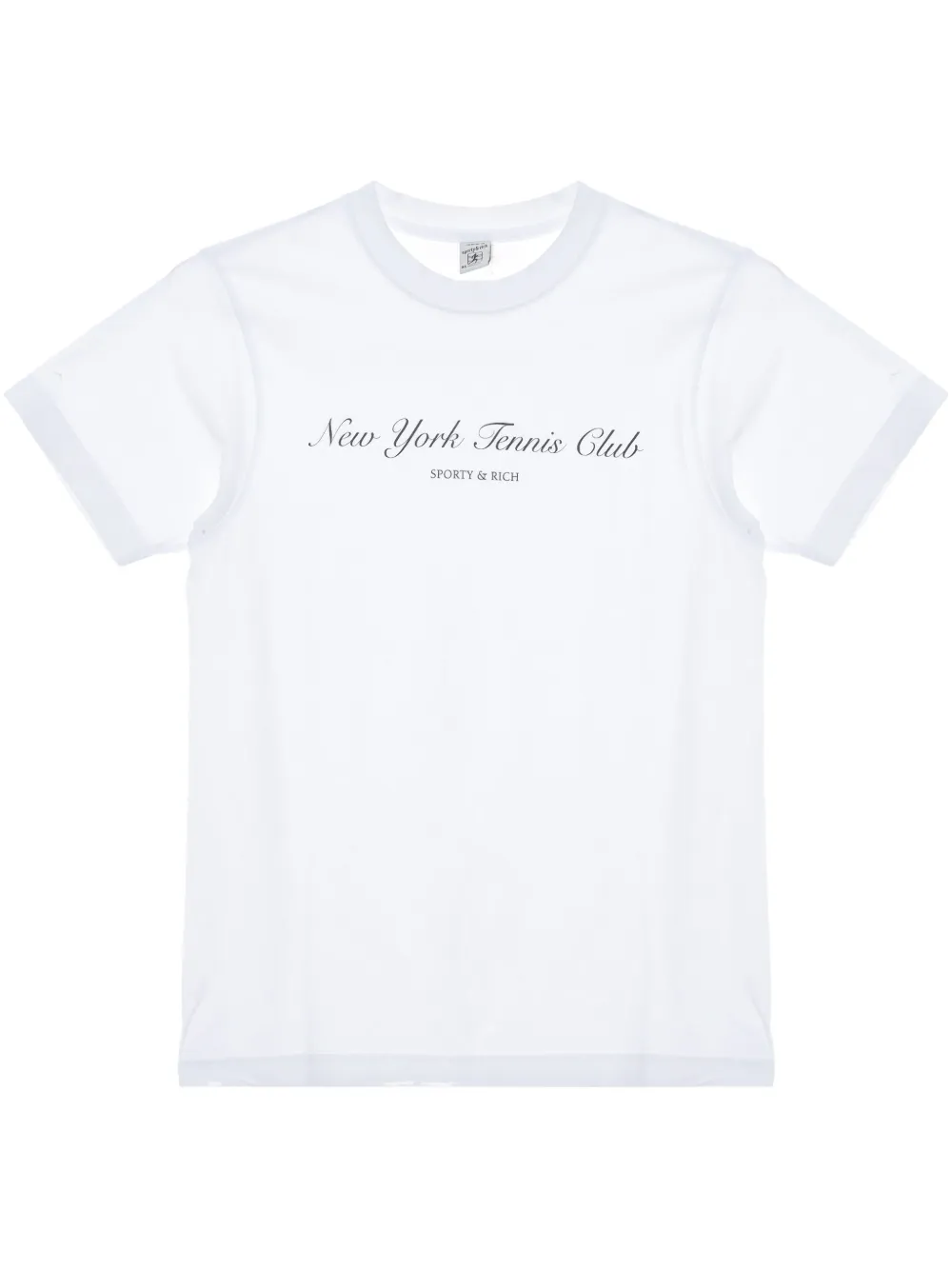 Sporty & Rich Letter T-shirt Wit