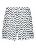 Frescobol Carioca Porto wave-print swim shorts - White