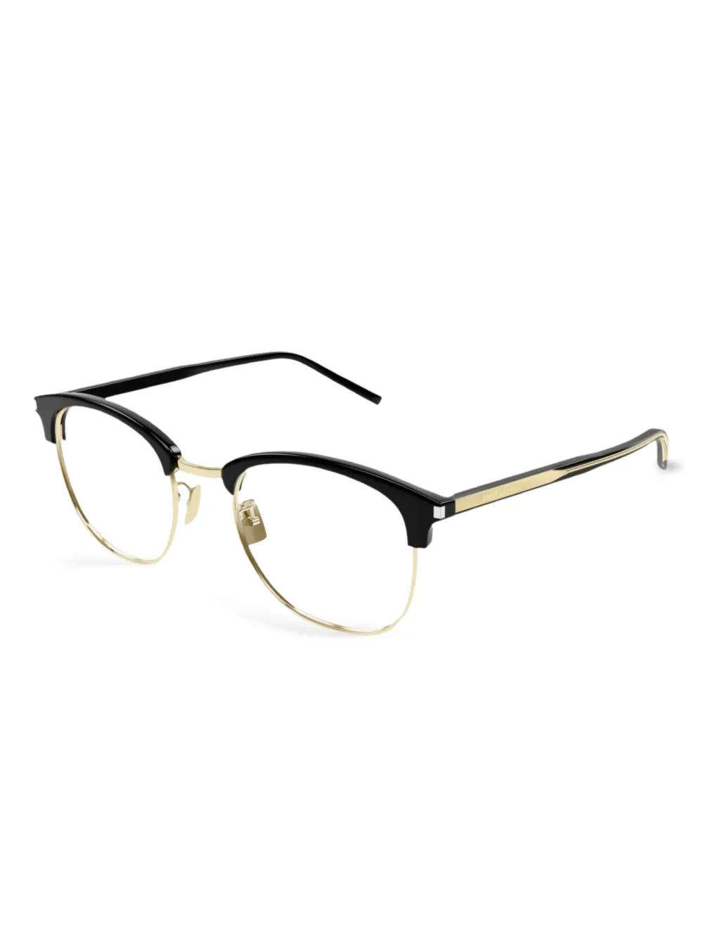 Saint Laurent Eyewear logo engraved glasses - Zwart