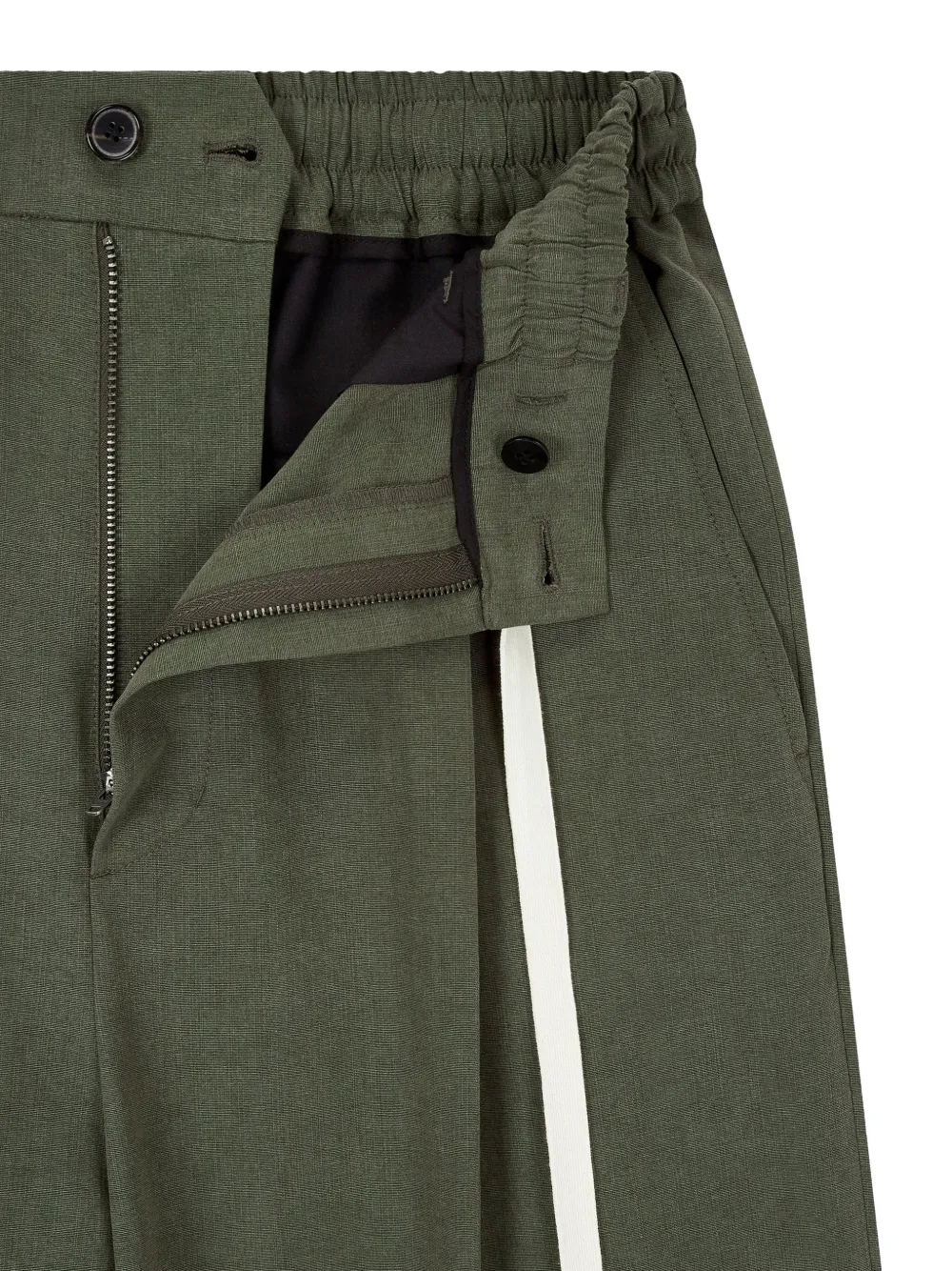 STUDIO TOMBOY Broek met gesmockt detail Groen