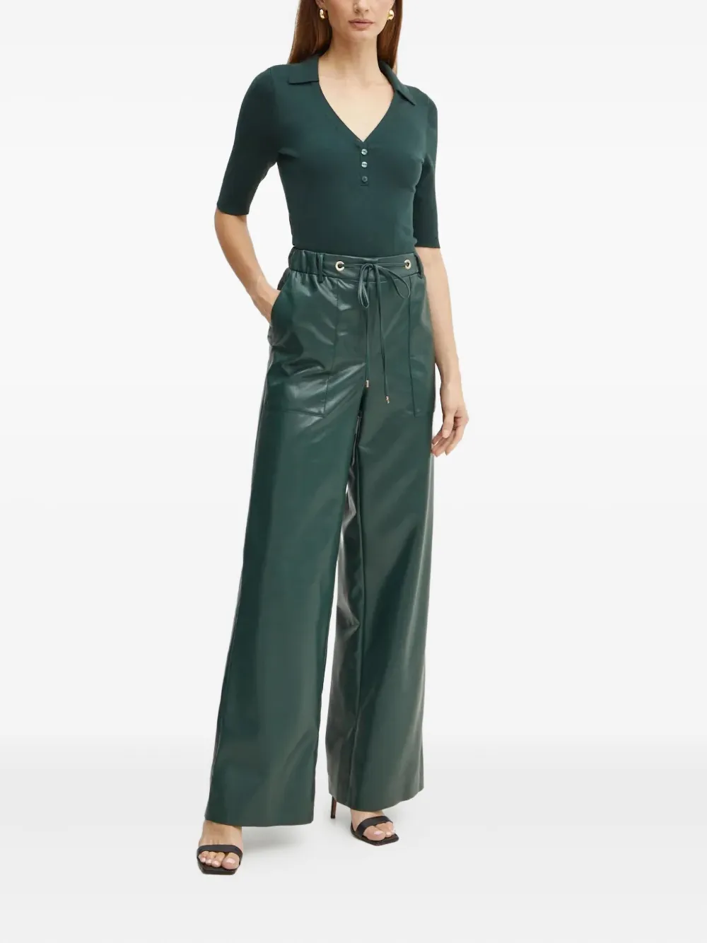 Simona Corsellini Drawstring Pocket Trousers In Green