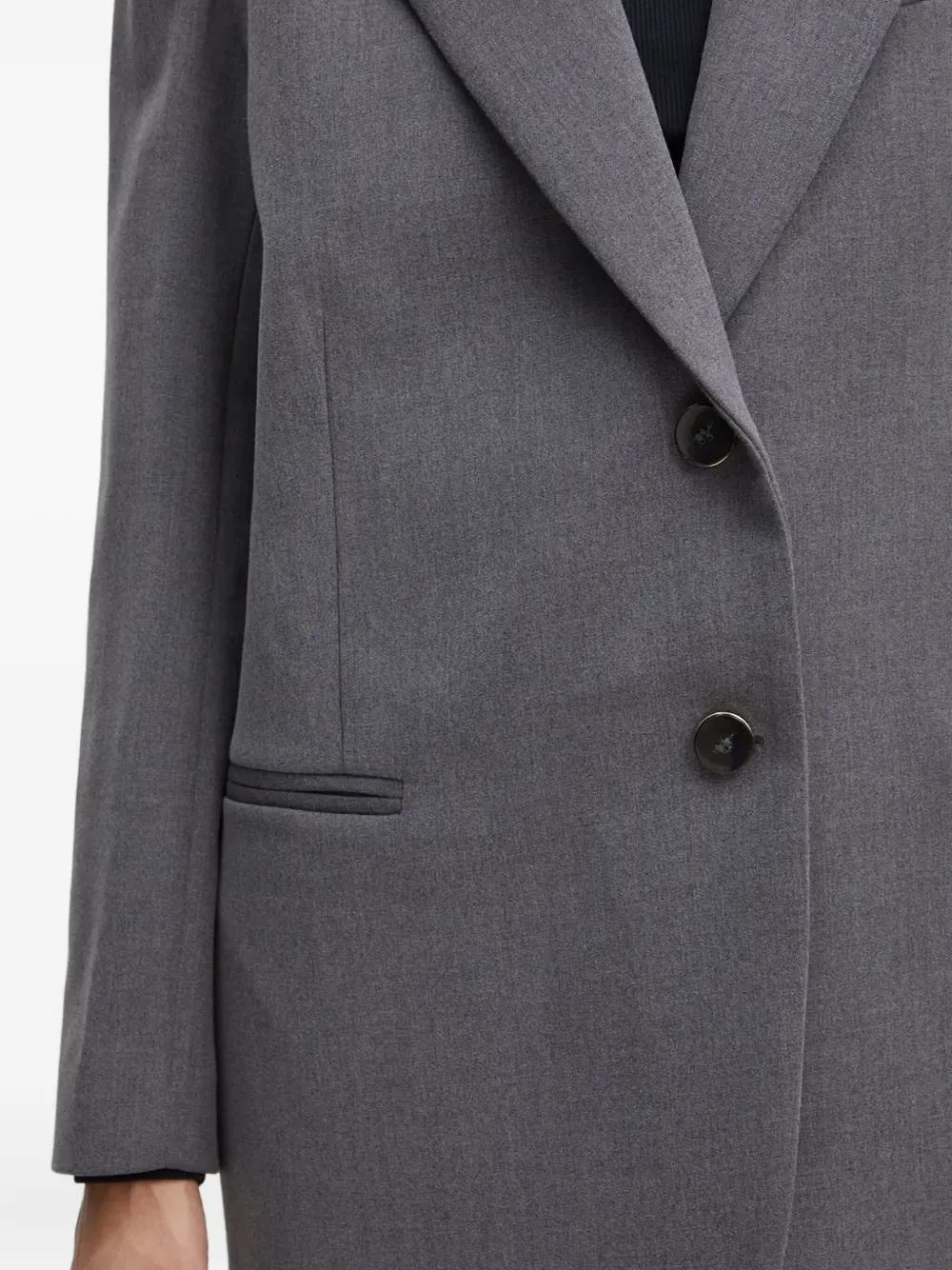 Simona Corsellini Buttoned Jacket In Gray