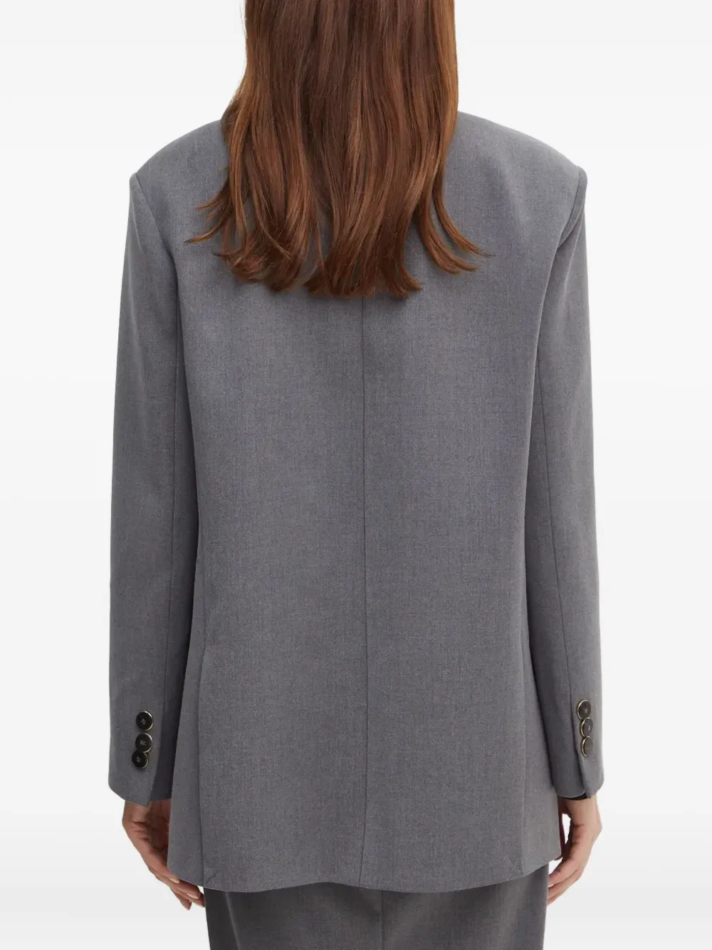 Simona Corsellini Buttoned Jacket In Gray