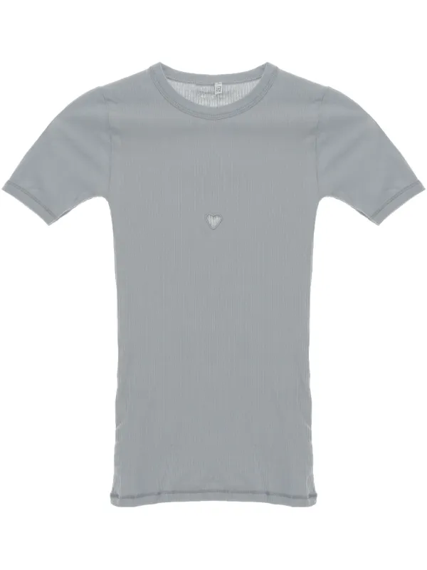 トップス baserange HEART SHORT SLEEVE TEE SHIRT M Baserange Heart Short Sleeve Tee Shirt - Undyed | Garmentory