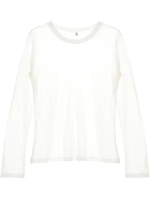 Prada Pre-Owned 2000s Longline Plunge T-shirt | White | FARFETCH RO