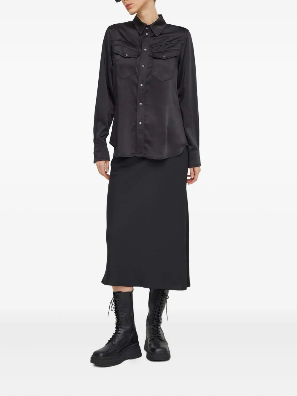 G-Star RAW chest-pocket buttoned shirt - Zwart