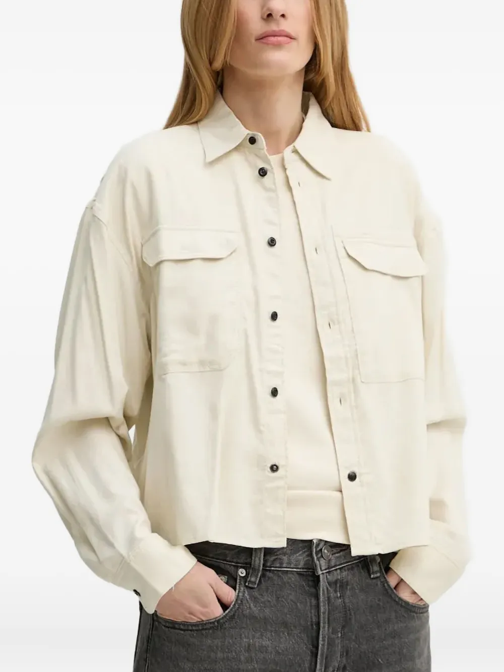 G-star Raw Pocket Buttoned Shirt In Neutral