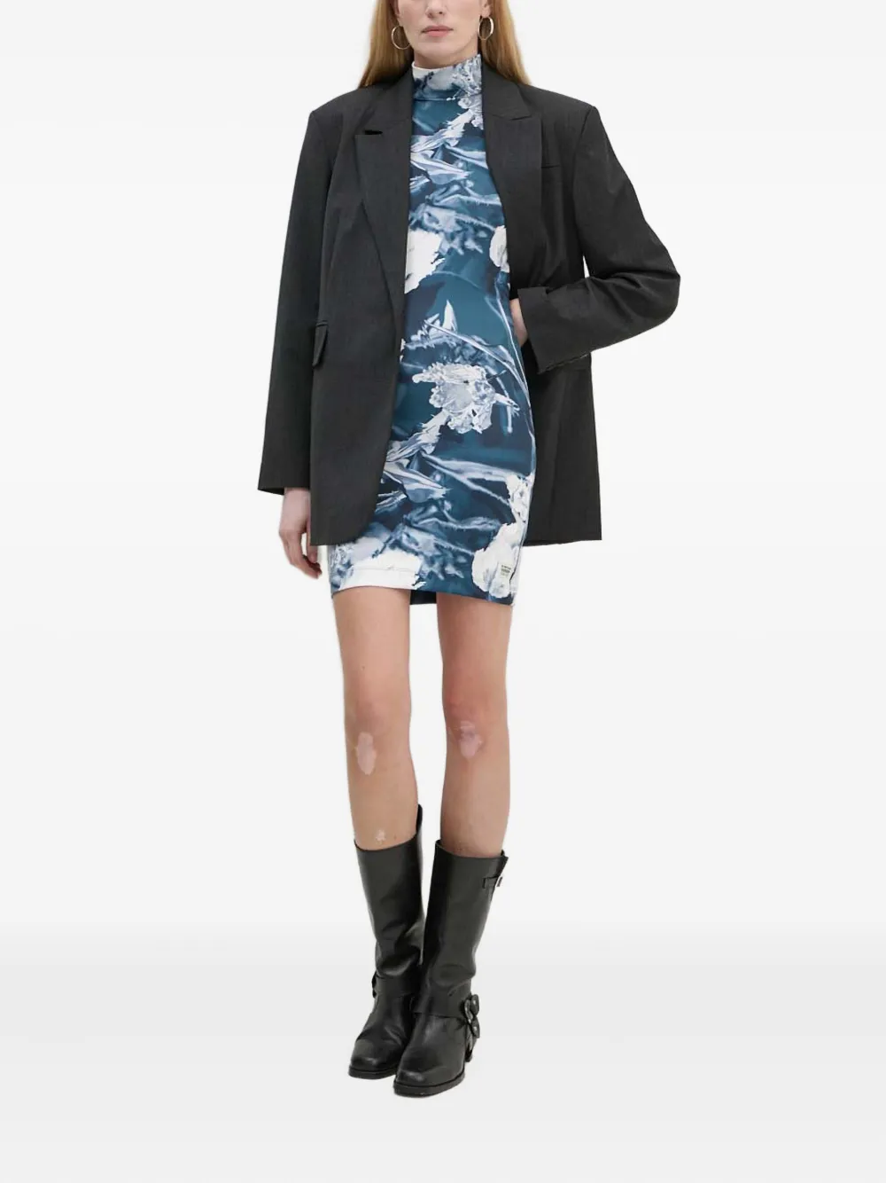 G-Star RAW long-sleeved mini dress - Blauw