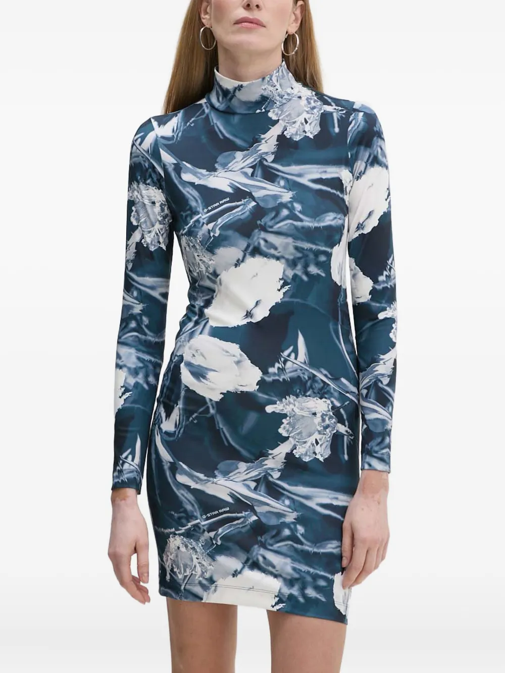 G-Star RAW Mini-jurk met lange mouwen Blauw