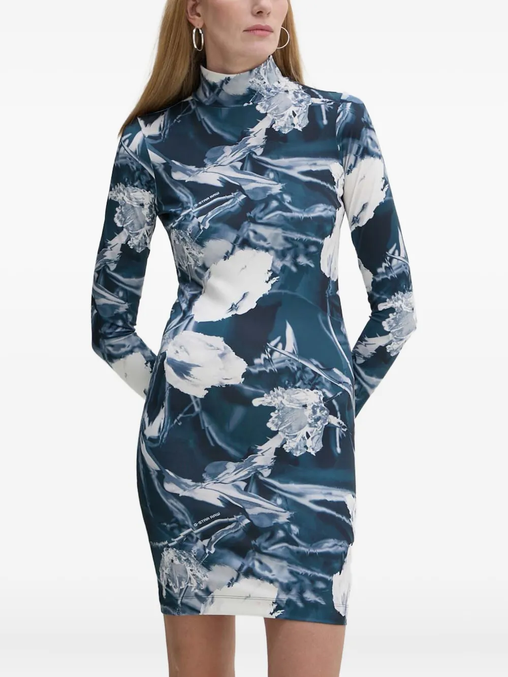 G-Star RAW Mini-jurk met lange mouwen Blauw