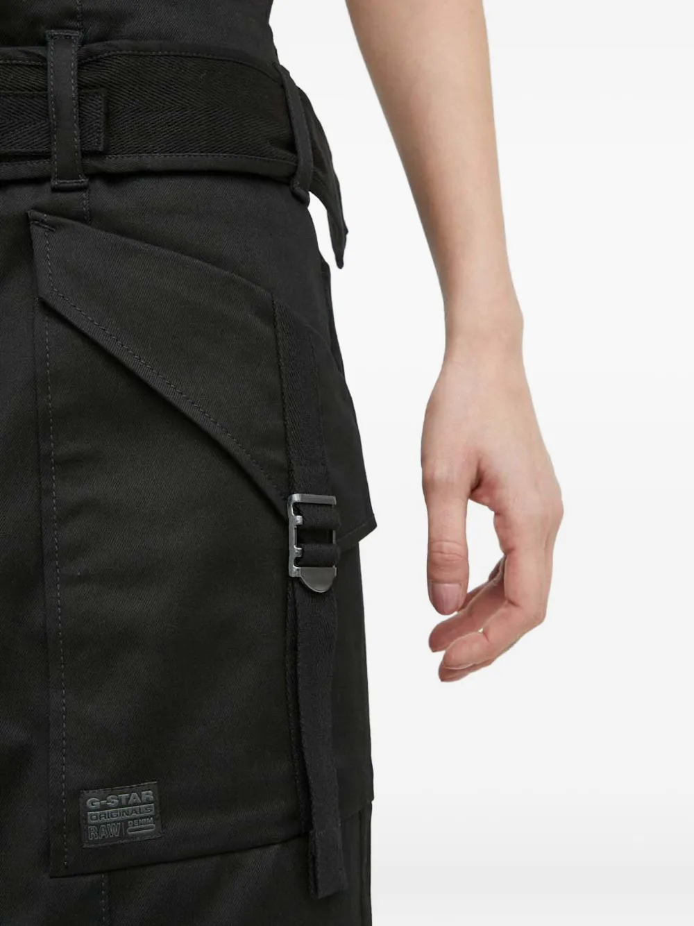 G-star Raw Belted Zip-up Skirt In Black