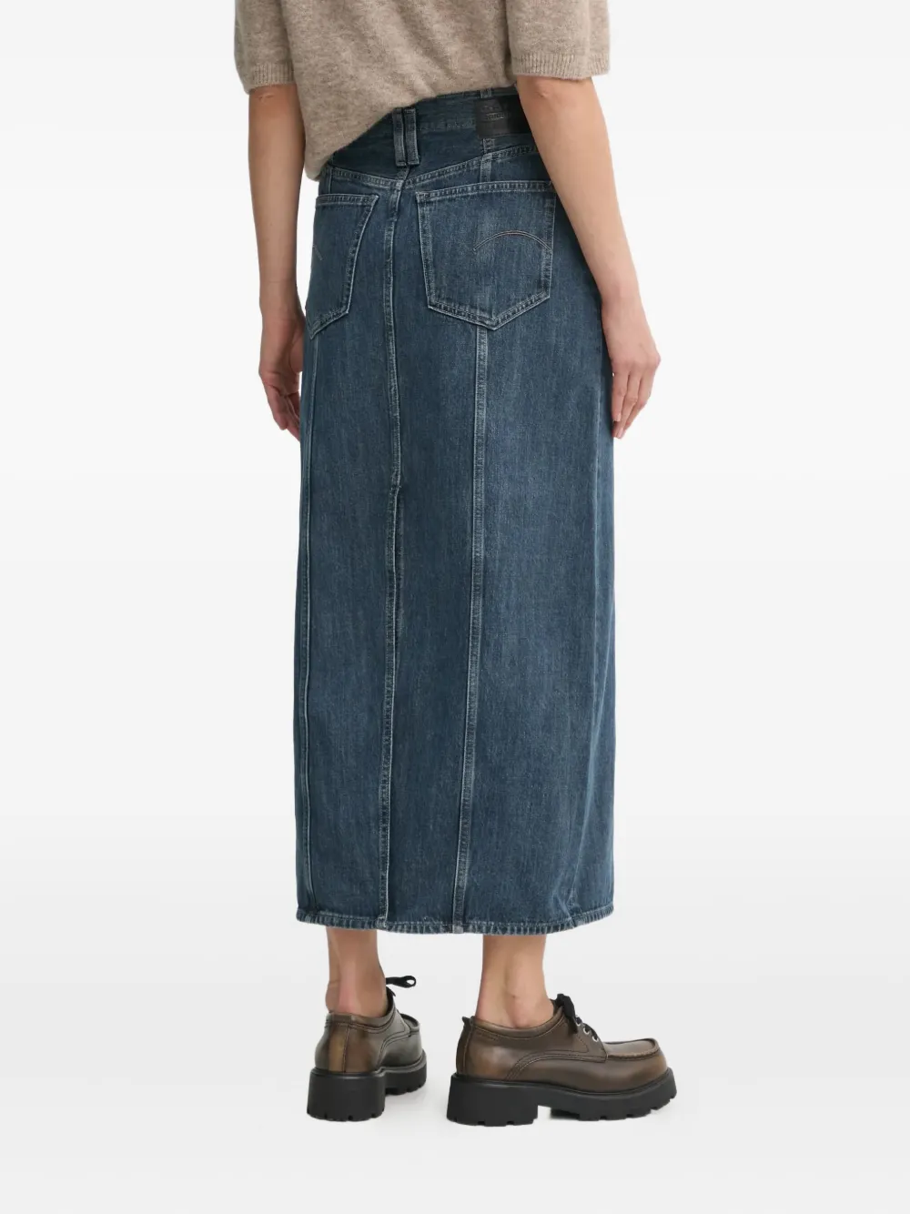 G-Star RAW Midi-rok met split Blauw