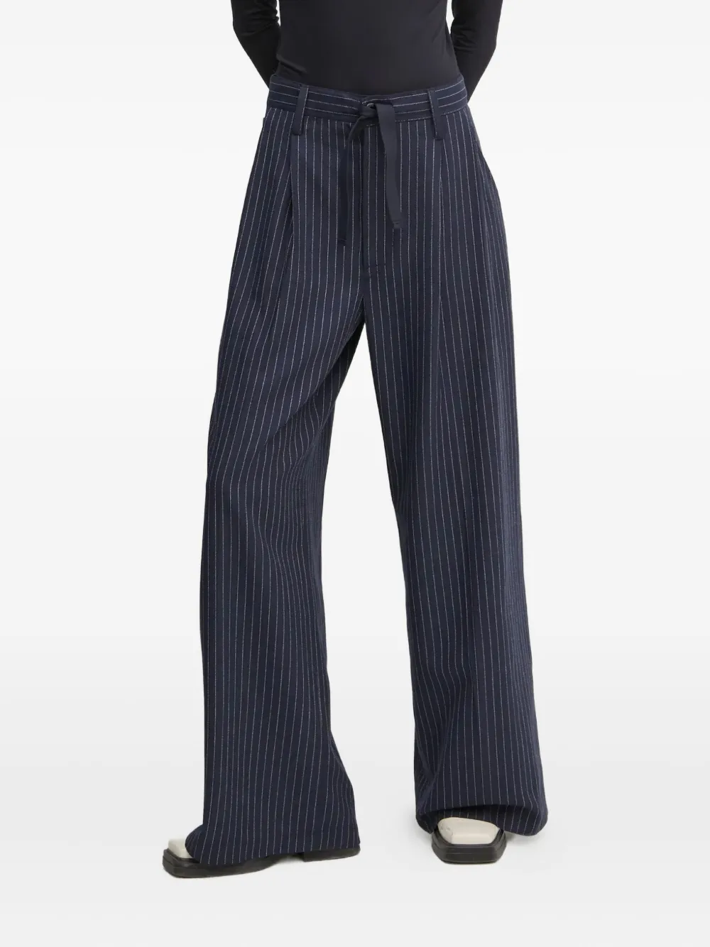 G-star Raw Striped Tie Trousers In Blue