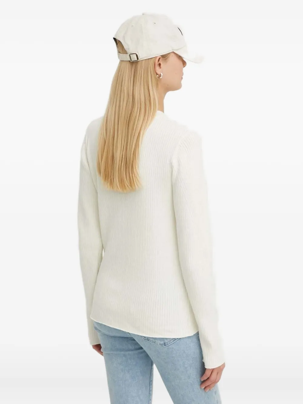 G-star Raw Ribbed Round-neck Sweater In Neutral