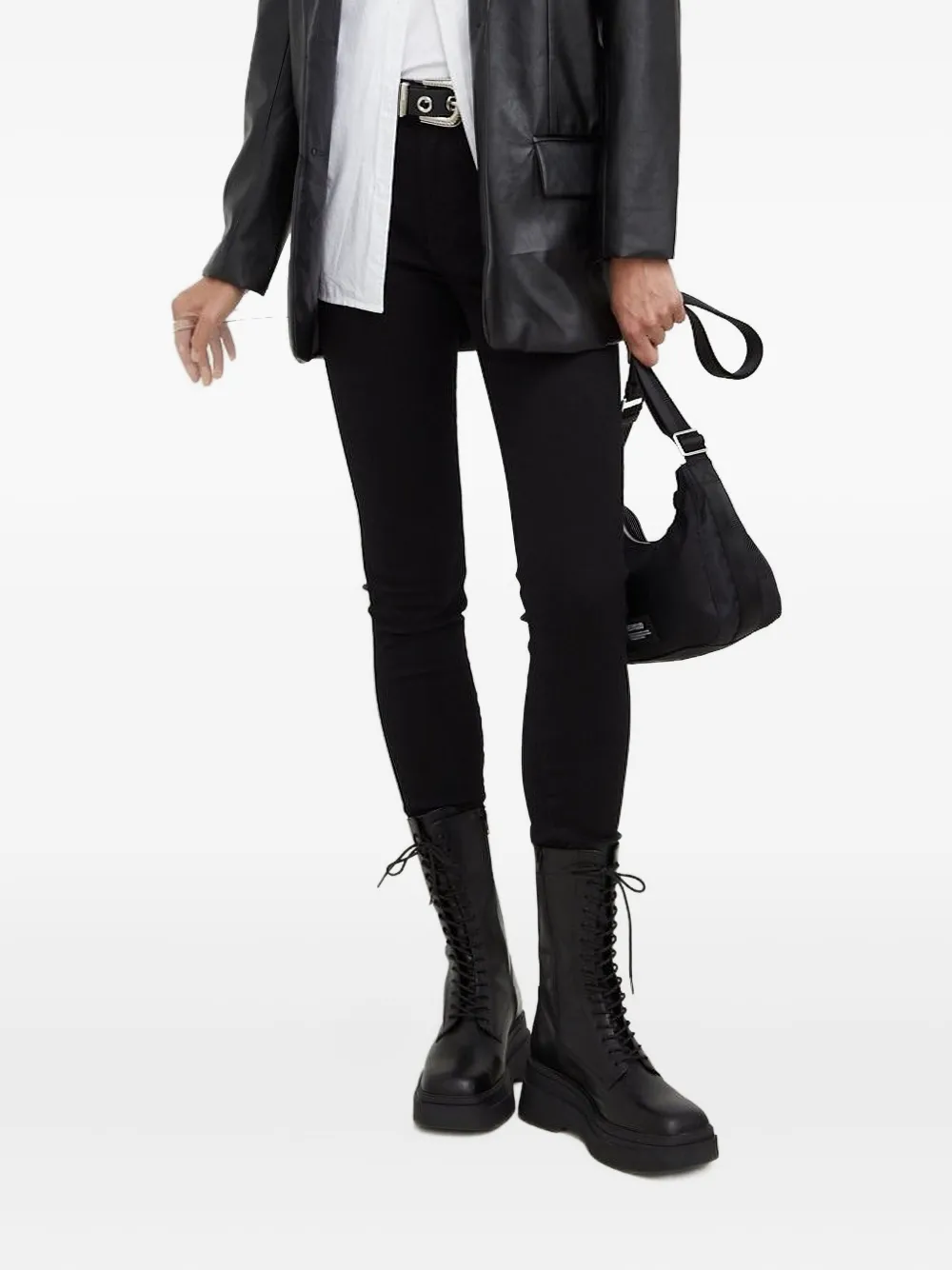 G-Star RAW Skinny jeans met logopatch Zwart