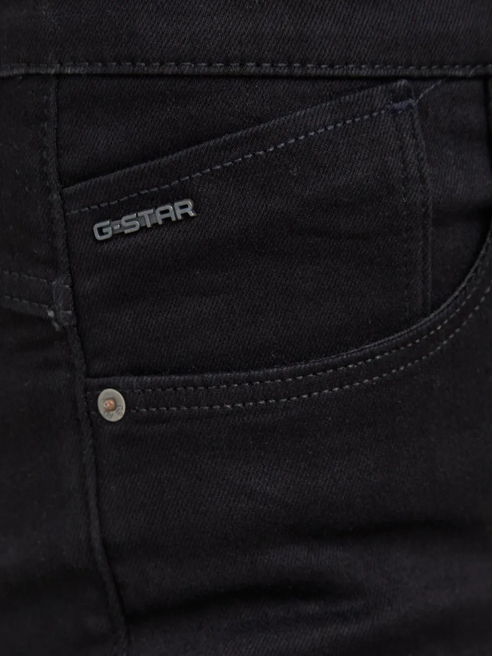 G-Star RAW Skinny jeans met logopatch Zwart