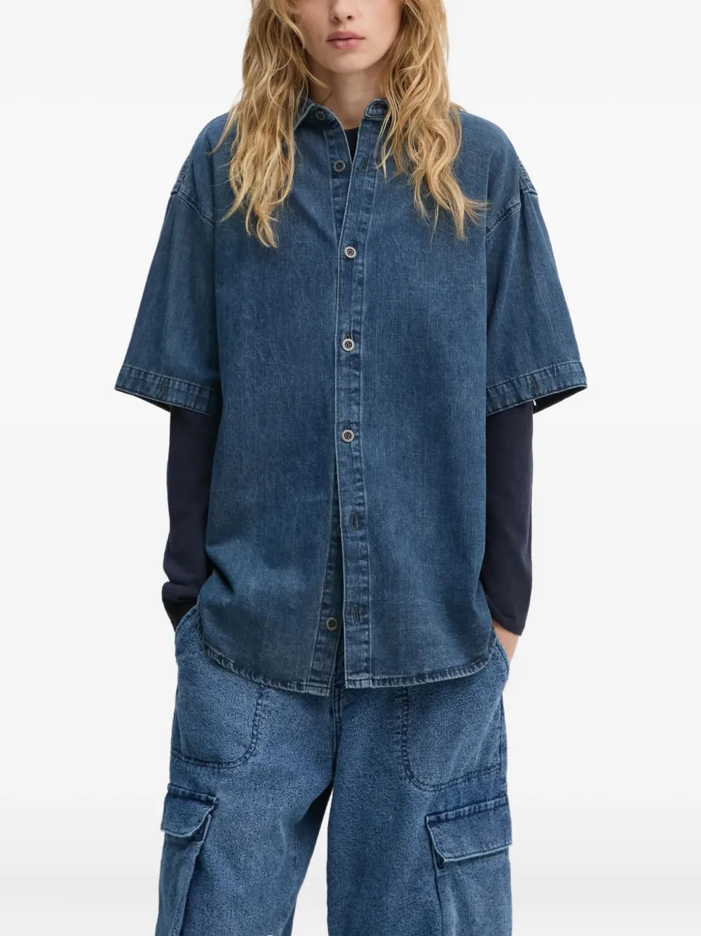 G-star Raw Buttoned Shirt In Blue