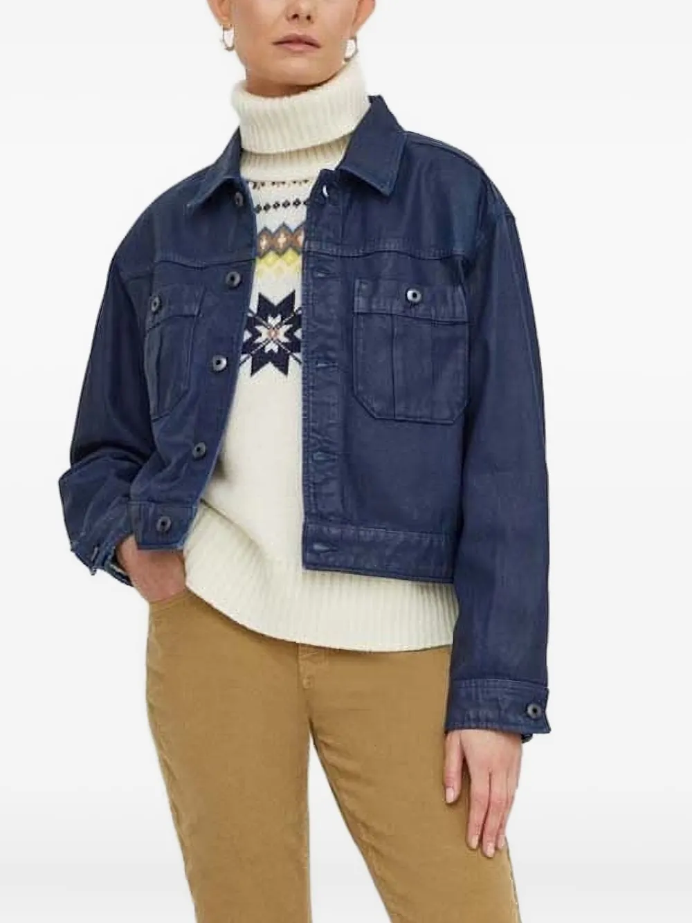 G-star Raw Flap-pocket Denim Jacket In Blue