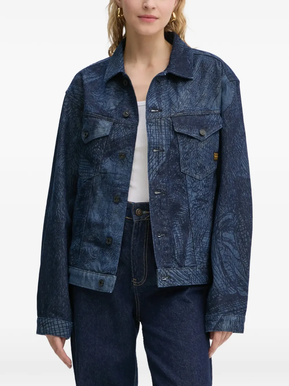 G-Star RAW Rembrandt patterned denim jacket - Blu