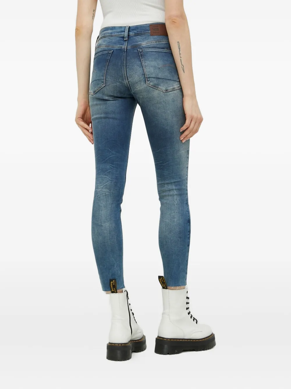 G-Star RAW 3301 frayed-hem jeans - Blauw