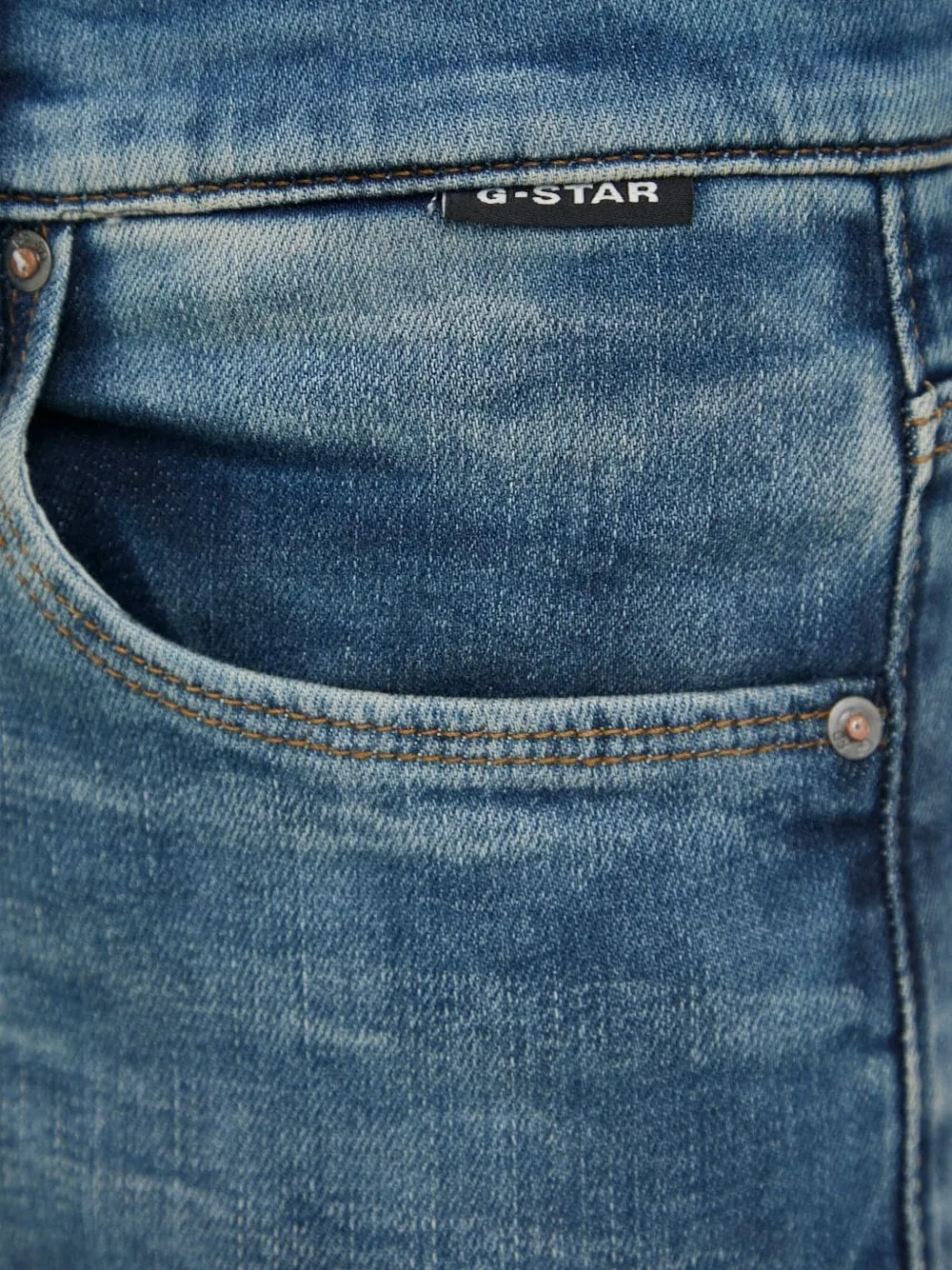 G-Star RAW 3301 jeans met franje afwerking Blauw