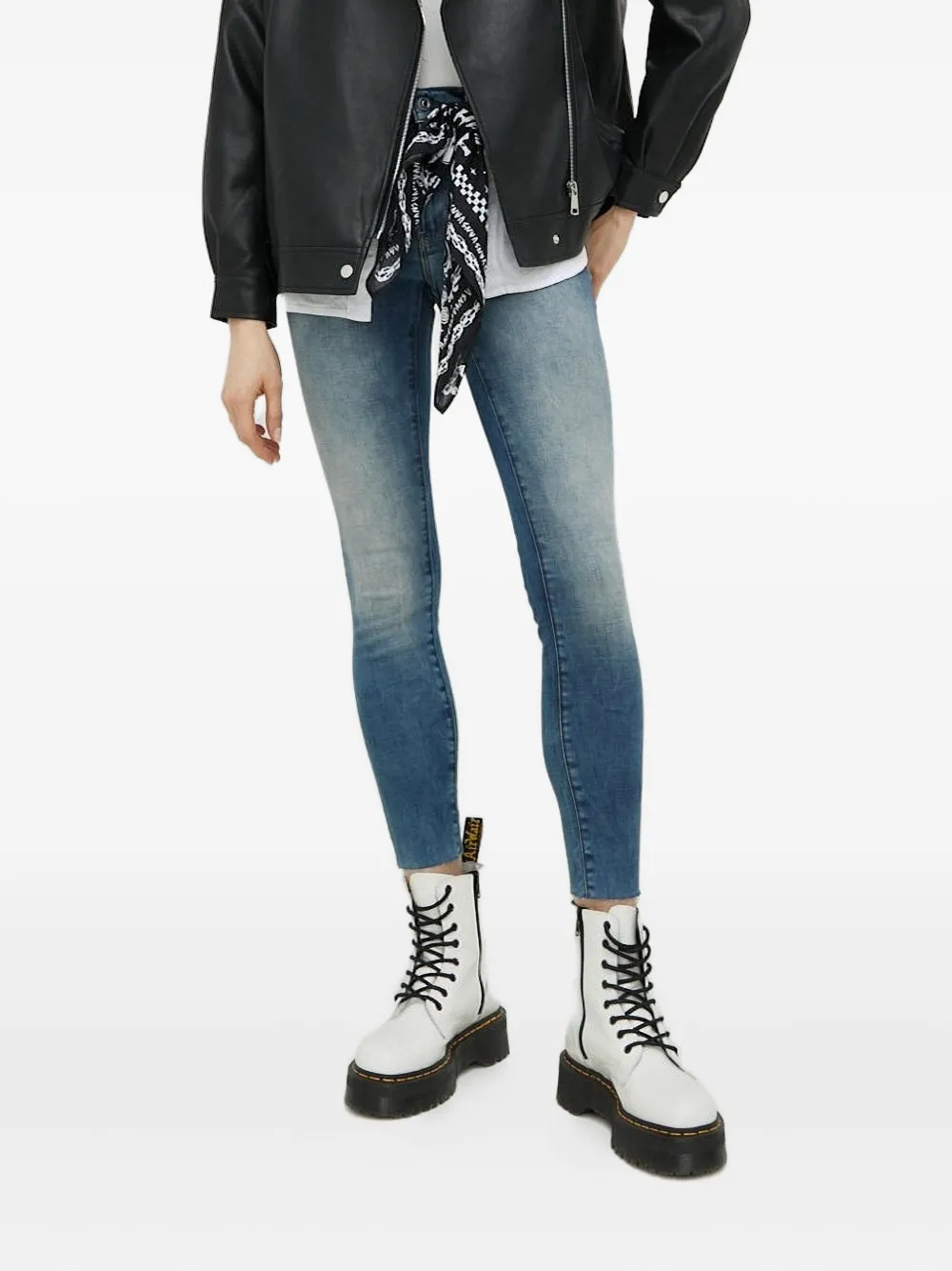 G-Star RAW 3301 jeans met franje afwerking Blauw