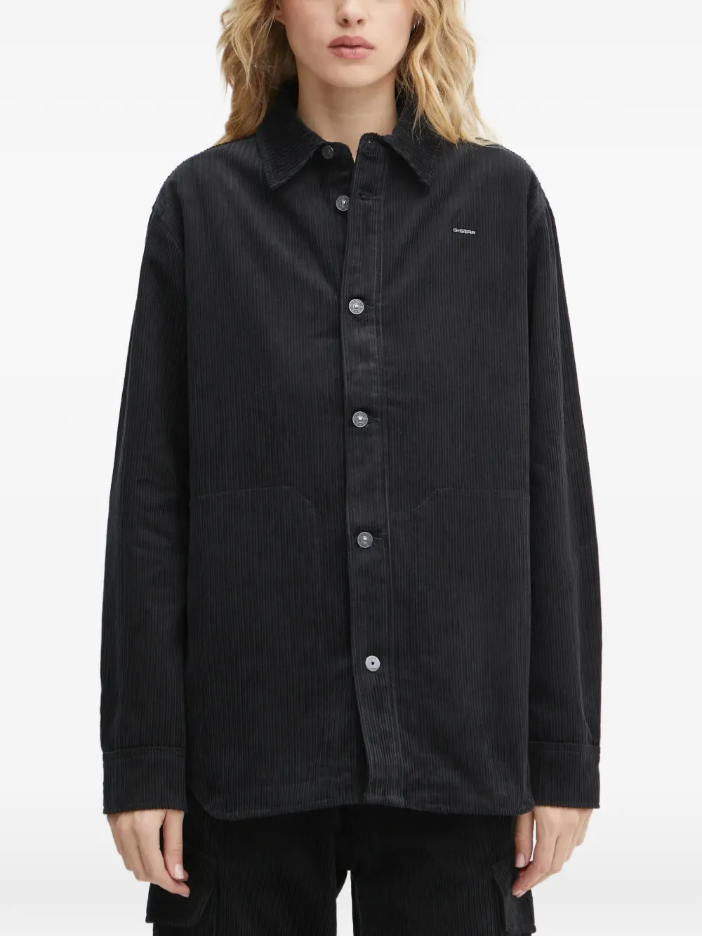 G-Star RAW button-up corduroy-effect shirt - Nero