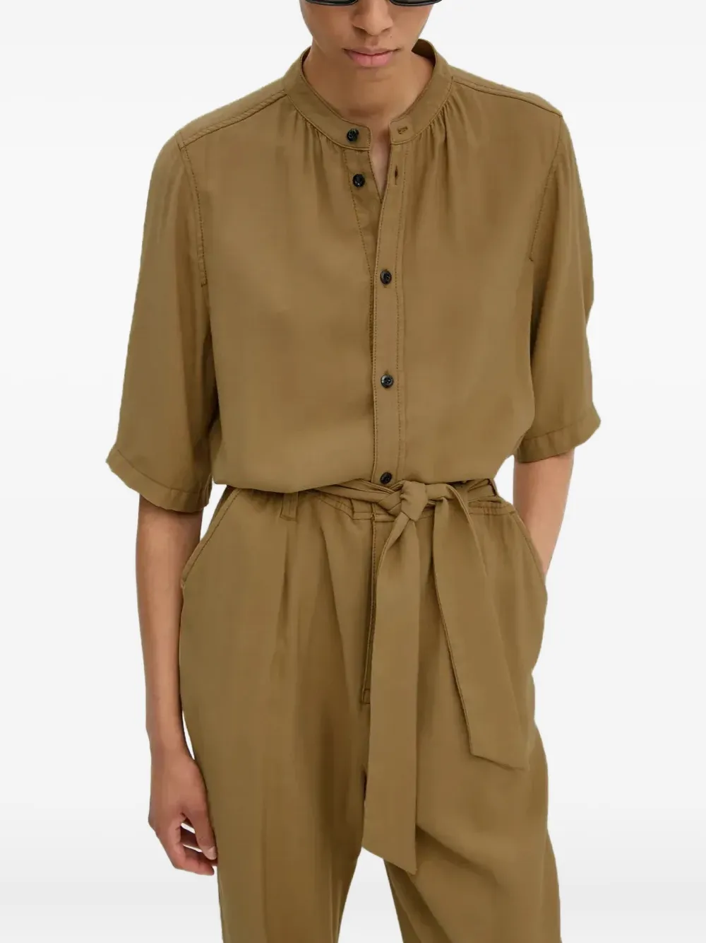 G-Star RAW Jumpsuit met ceintuur Bruin