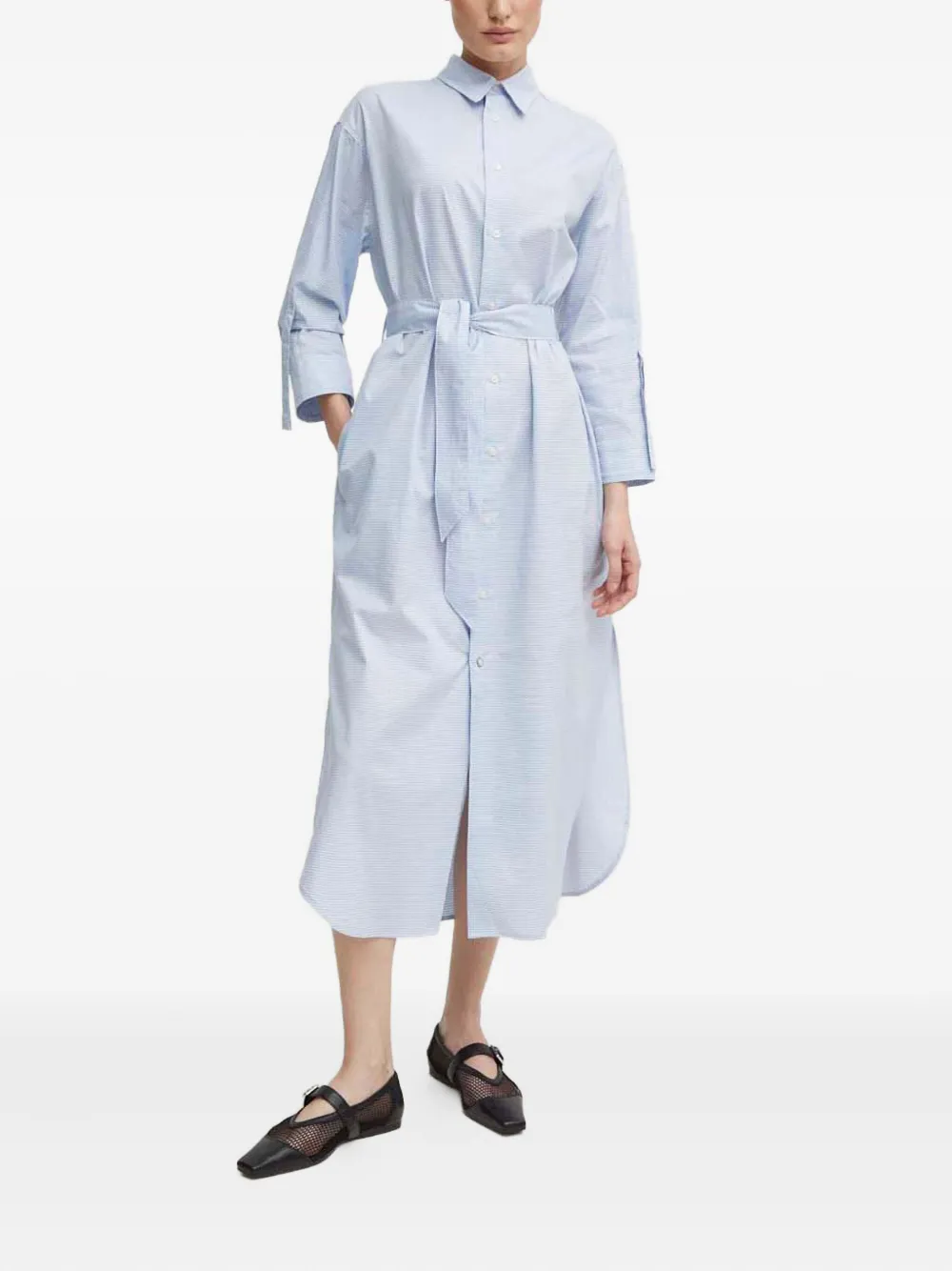 G-Star RAW tie-waist striped dress - Blauw