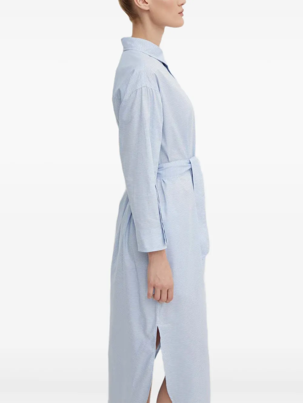 G-star Raw Tie-waist Striped Dress In Blue