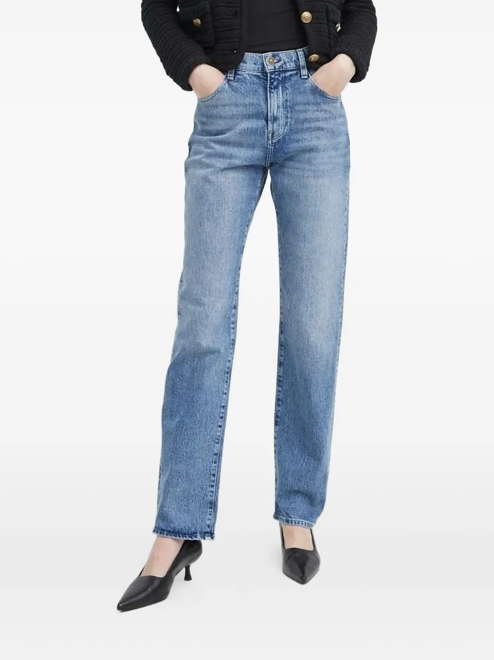 G-star Raw Light-wash Straight-leg Jeans In Blue