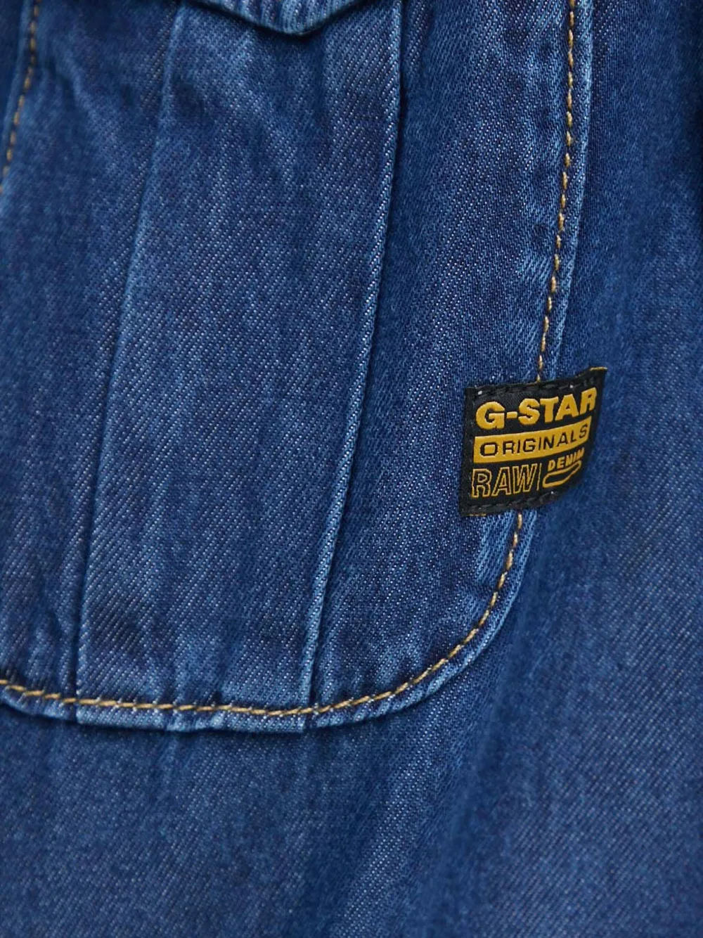 G-star Raw Belted Pocket Mini Dress In Blue
