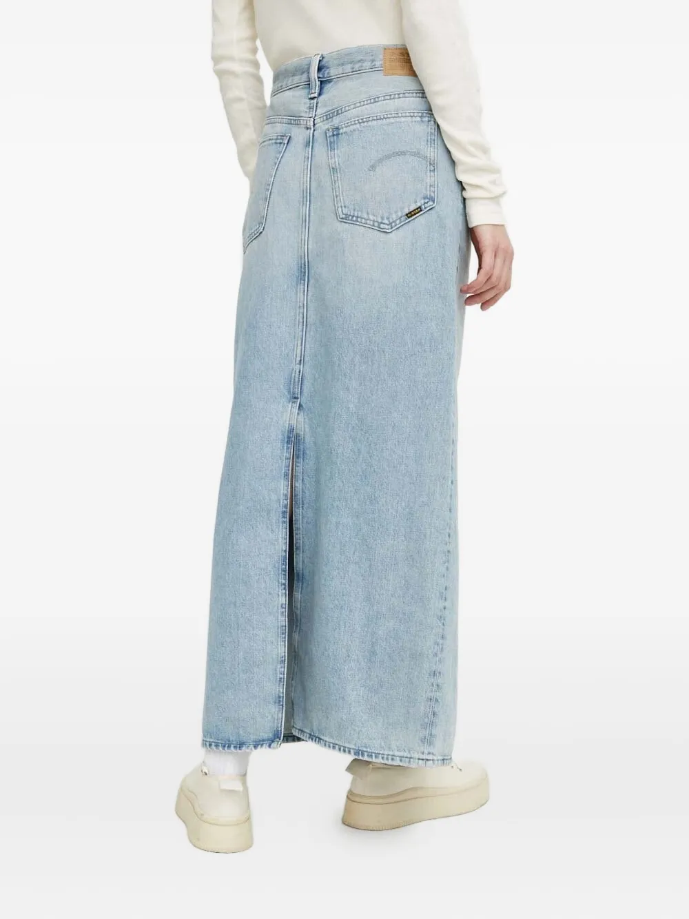G-Star RAW Denim maxi-jurk met vijf zakken - Blauw