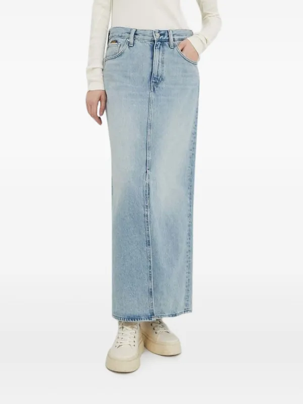 Jupe En Jean G-STAR Femme Taille 28/38, Style évasé, Couleur Noir Gris - Occasion Très Bon état