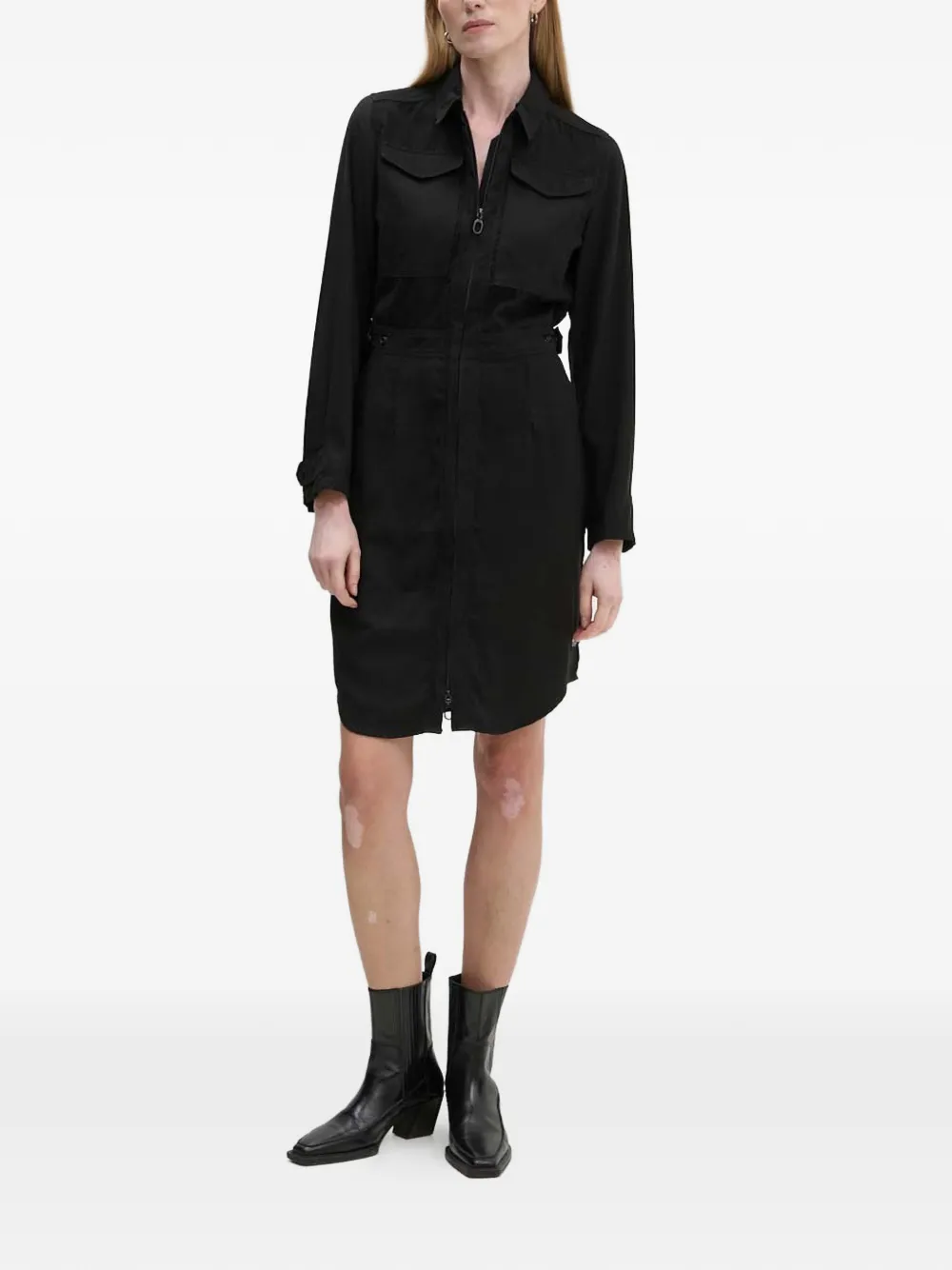 G-Star RAW zip pockets mini dress - Zwart