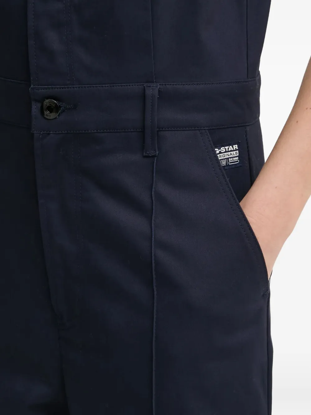 G-Star RAW Mouwloze jumpsuit met klassieke kraag 3873