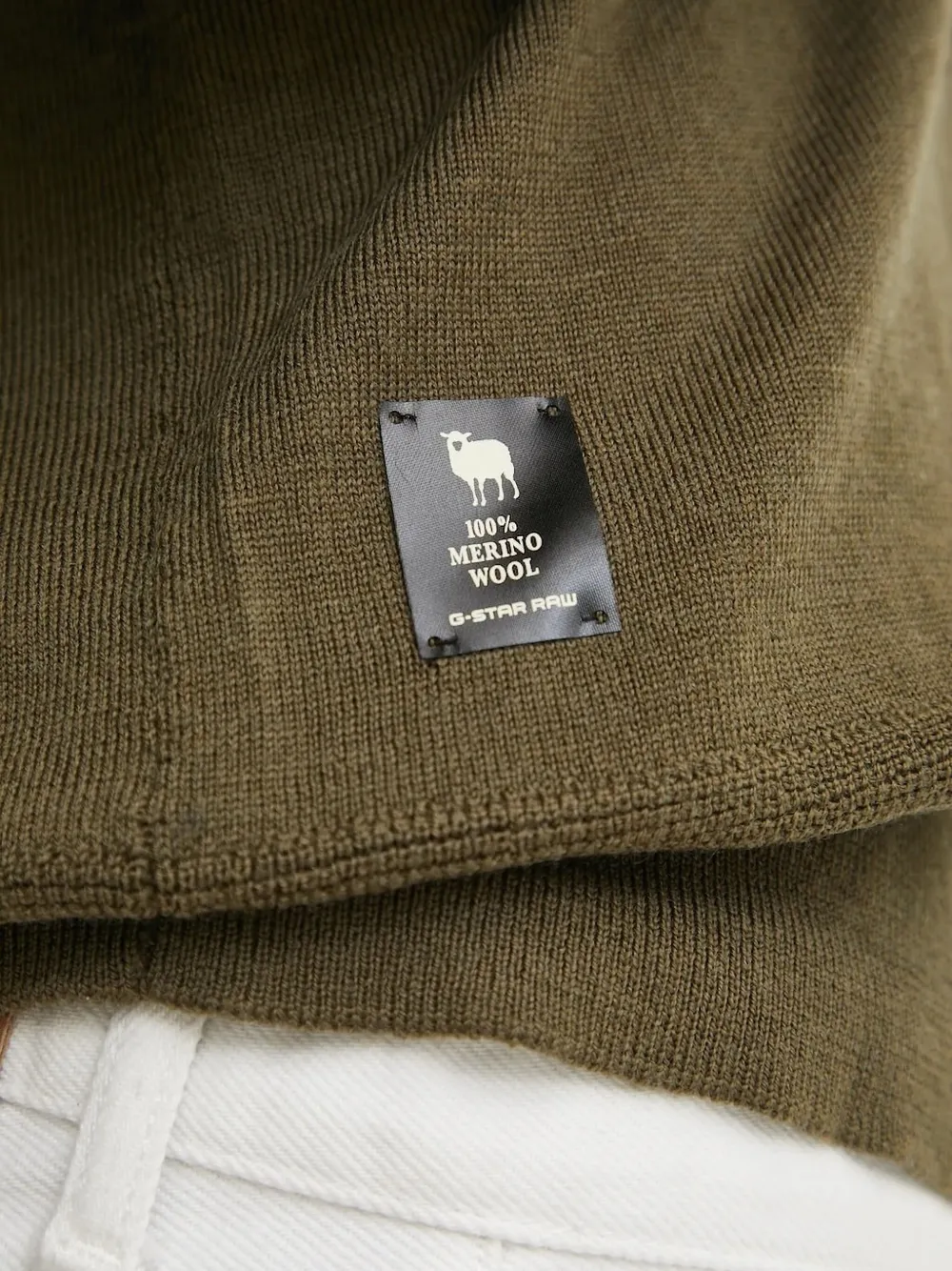 G-star Raw Merino-wool Crew-neck Sweater In Gray