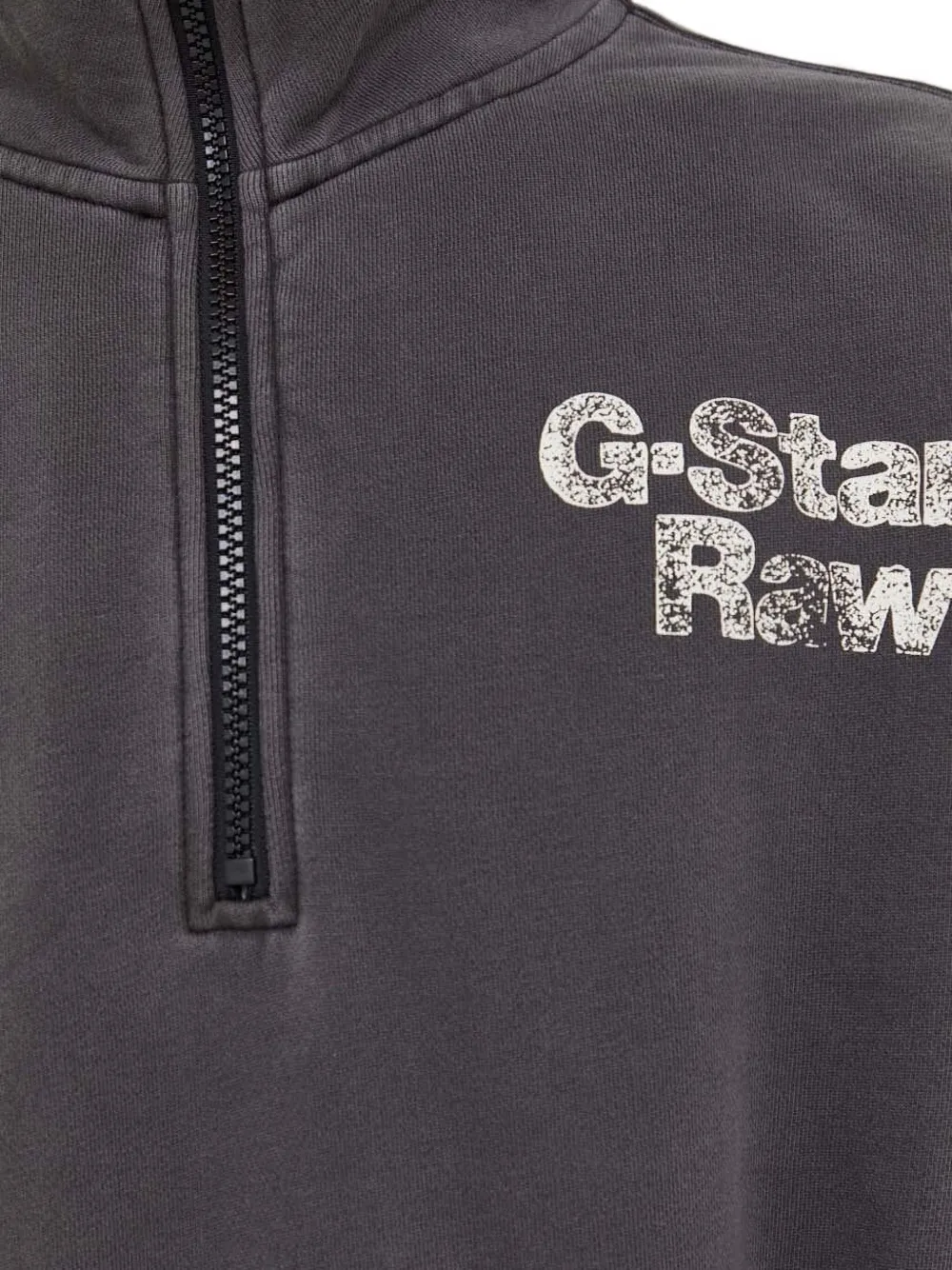 G-Star RAW Sweater met hoge hals en logo Grijs