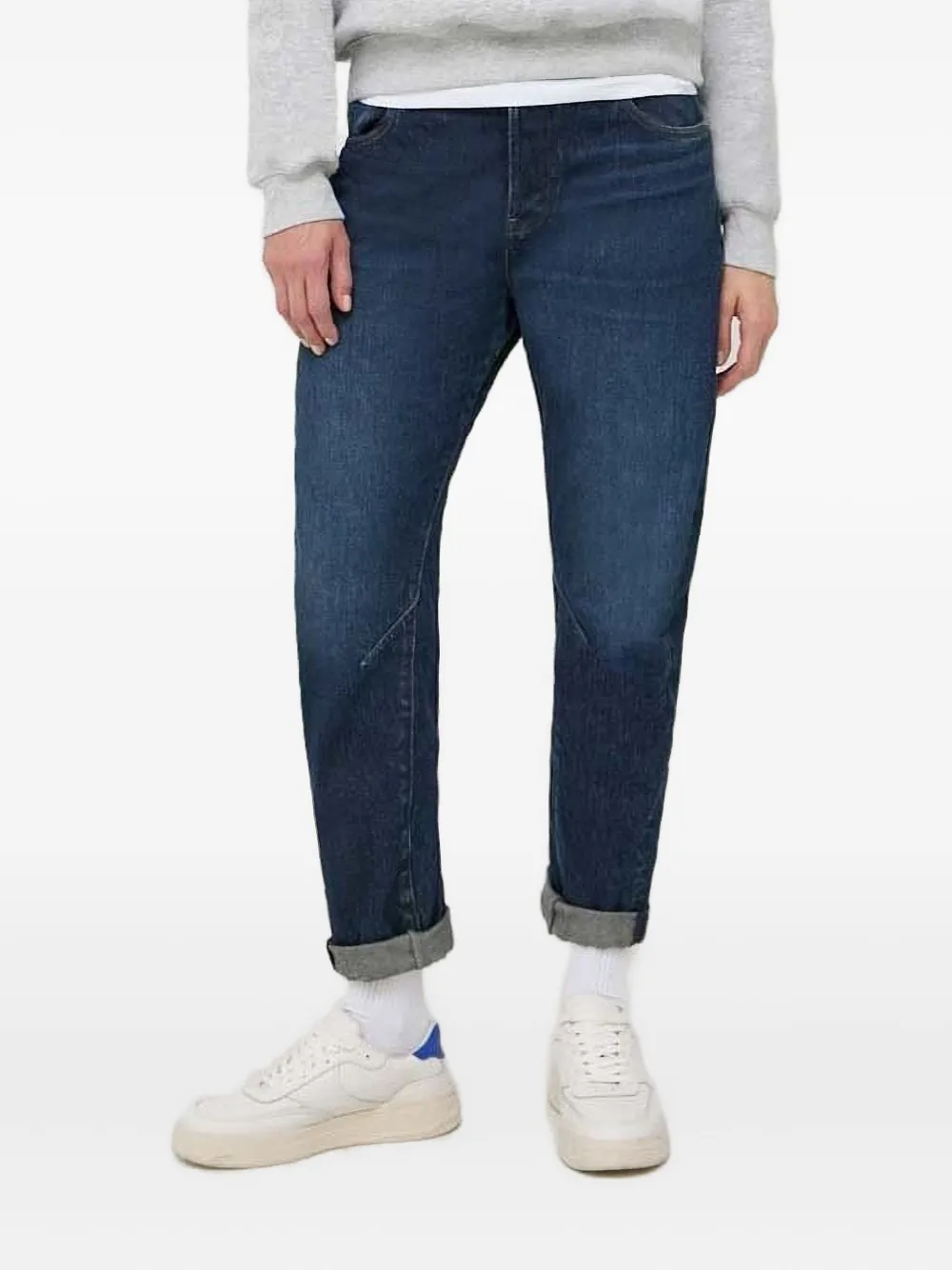 G-star Raw Logo-patch Jeans In Blue