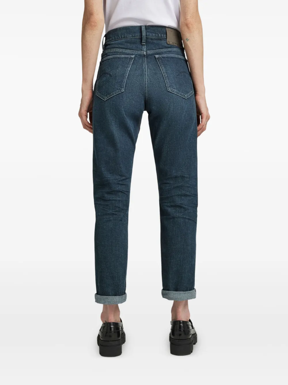 G-star Raw Logo-patch Denim Jeans In Blue
