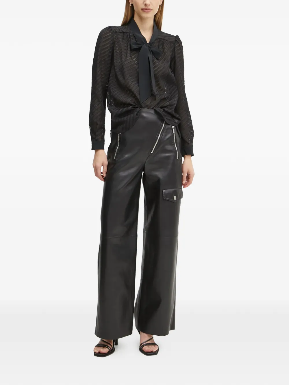 G-Star RAW bow blouse - Zwart